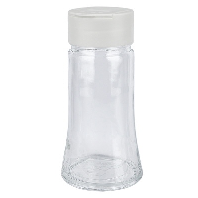 Bild Salz-/Gewürzglas 95ml mit Doppelstreuer weiss