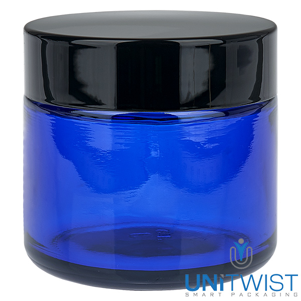blau & Einlegedeckel | SV Glastiegel mit 60ml UT
