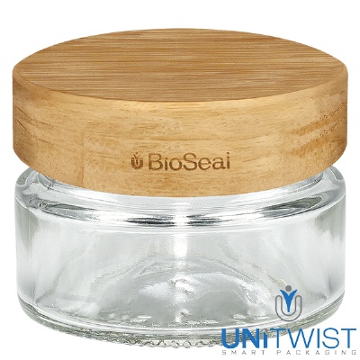 Bild 80ml Rundglas mit BioSeal 2-in-1 Holzdeckel UNiTWIST